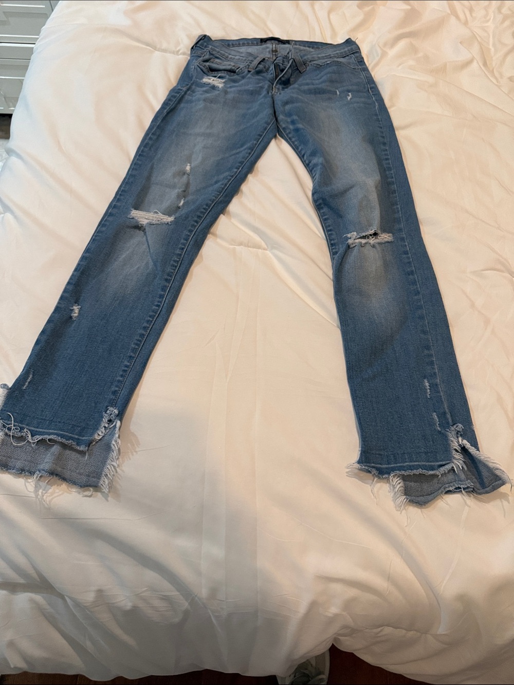 Flying Monkey Distressed Blue Straight Leg Jeans